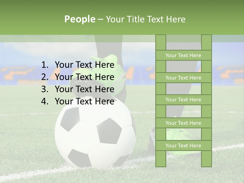 A Soccer Player With A Soccer Ball On A Field PowerPoint Template