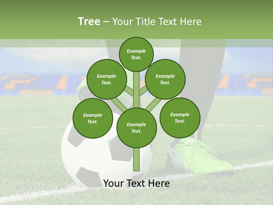 A Soccer Player With A Soccer Ball On A Field PowerPoint Template