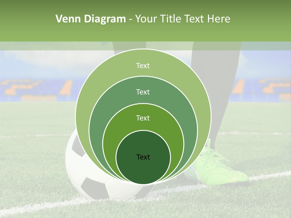 A Soccer Player With A Soccer Ball On A Field PowerPoint Template