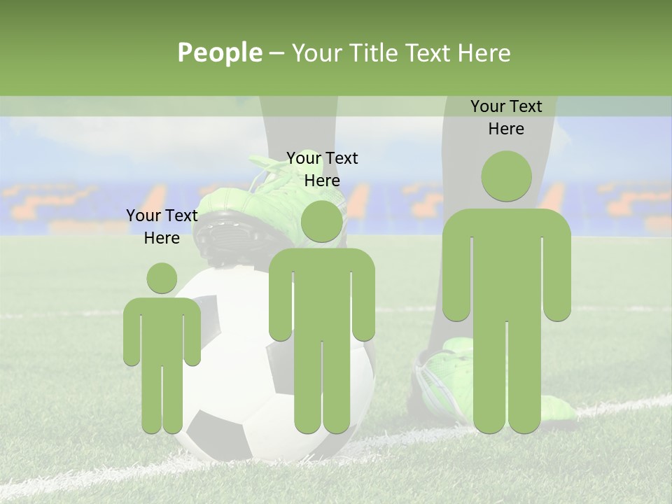 A Soccer Player With A Soccer Ball On A Field PowerPoint Template