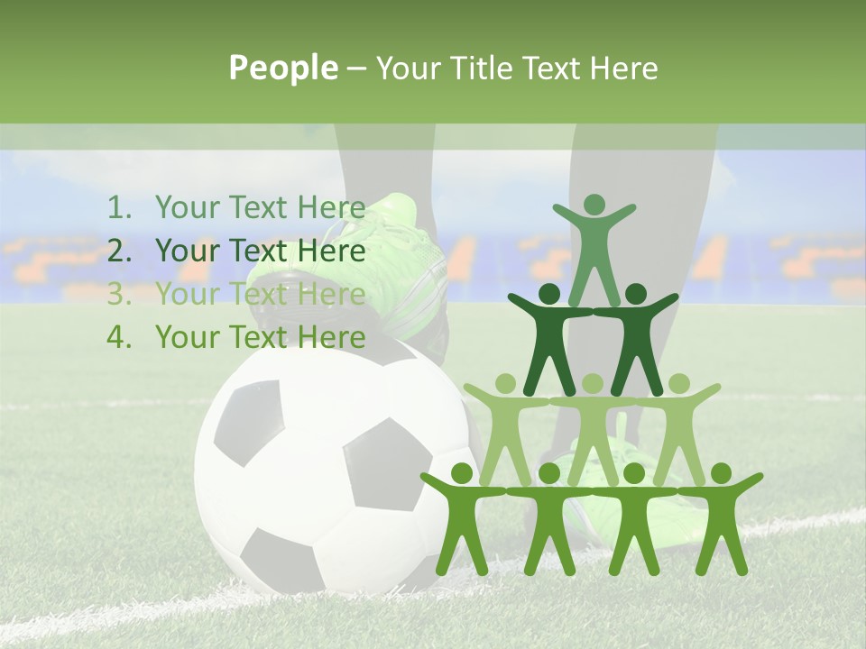 A Soccer Player With A Soccer Ball On A Field PowerPoint Template