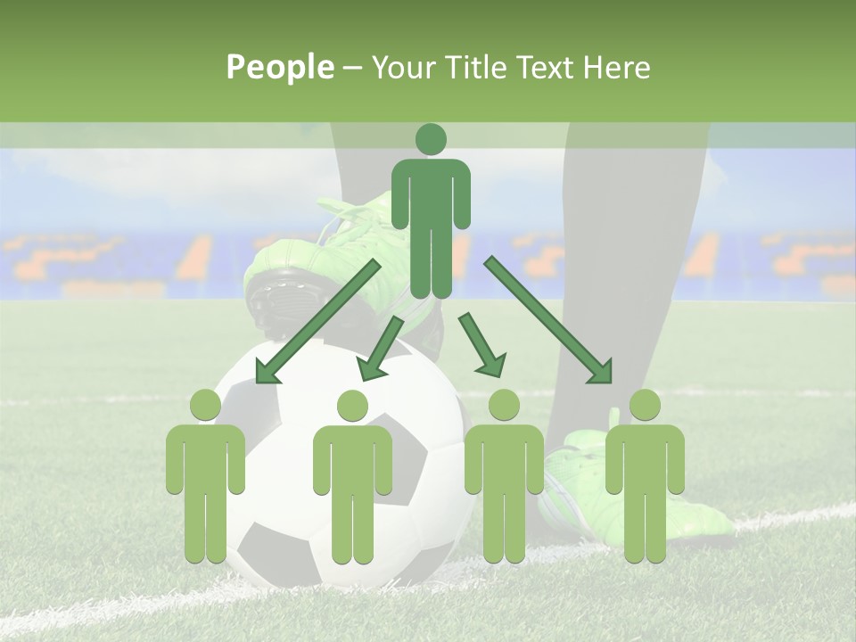 A Soccer Player With A Soccer Ball On A Field PowerPoint Template