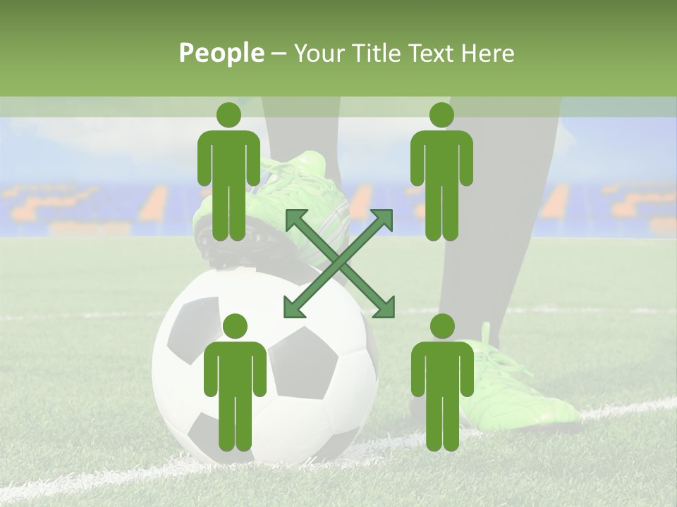 A Soccer Player With A Soccer Ball On A Field PowerPoint Template