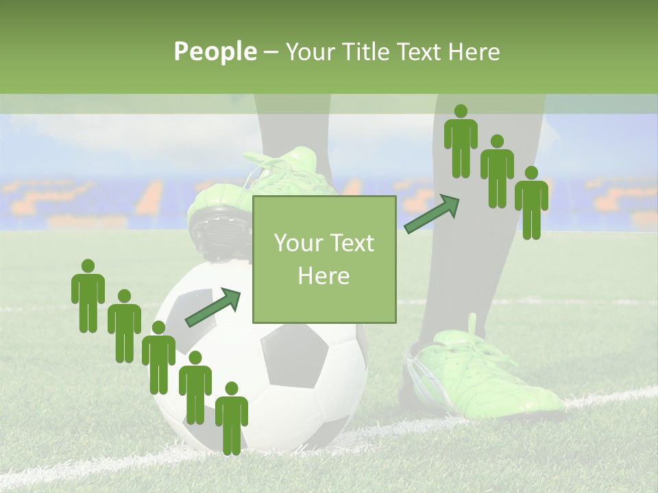 A Soccer Player With A Soccer Ball On A Field PowerPoint Template