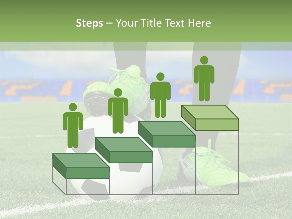 A Soccer Player With A Soccer Ball On A Field PowerPoint Template