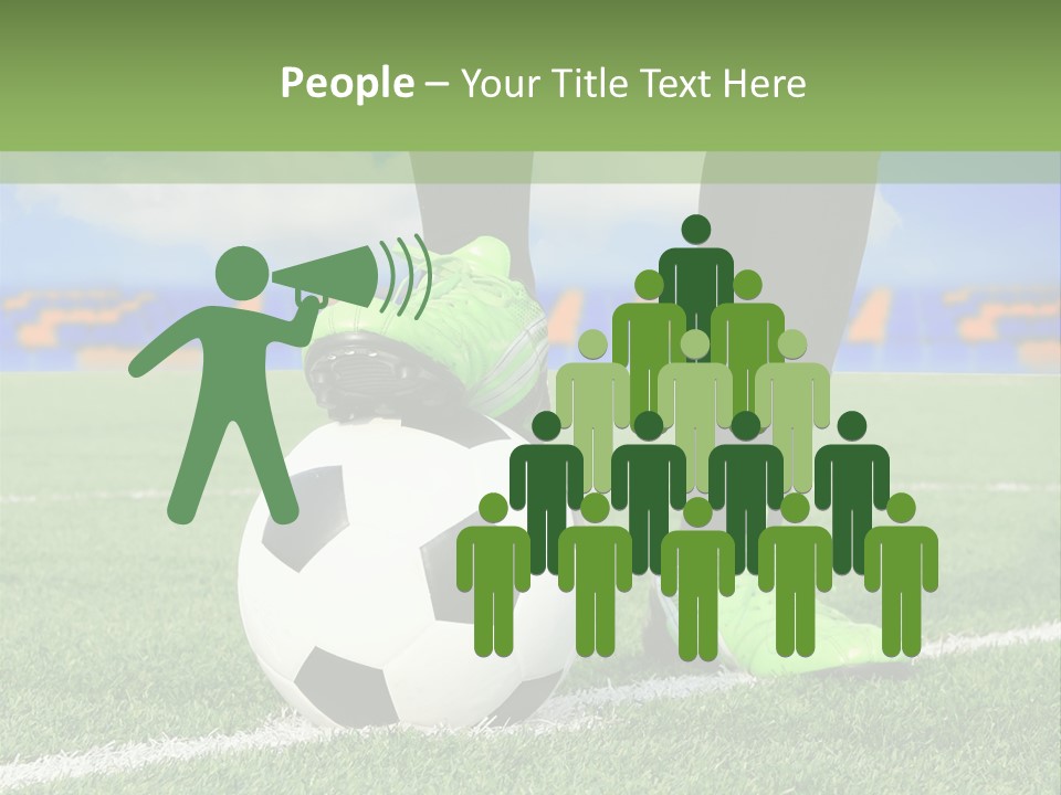 A Soccer Player With A Soccer Ball On A Field PowerPoint Template