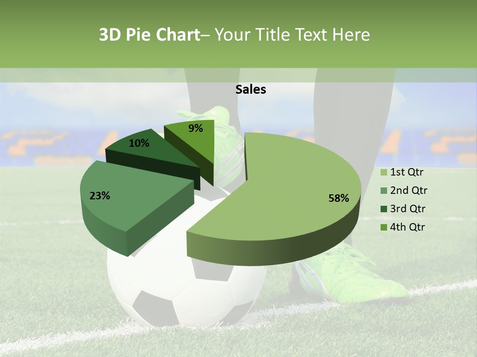 A Soccer Player With A Soccer Ball On A Field PowerPoint Template