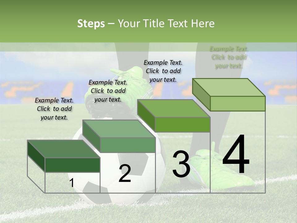A Soccer Player With A Soccer Ball On A Field PowerPoint Template