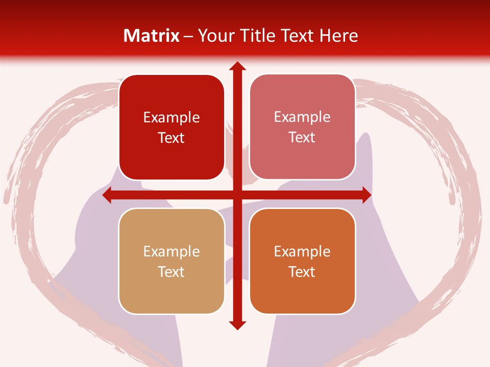 A Red And White Heart With Two Dogs In It PowerPoint Template