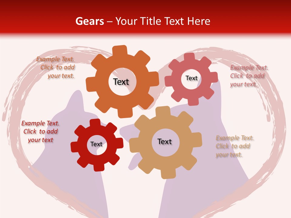 A Red And White Heart With Two Dogs In It PowerPoint Template