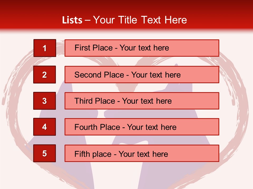 A Red And White Heart With Two Dogs In It PowerPoint Template