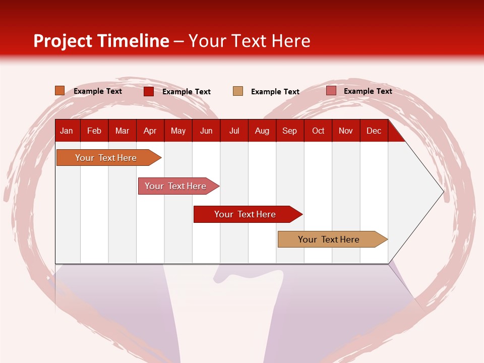 A Red And White Heart With Two Dogs In It PowerPoint Template