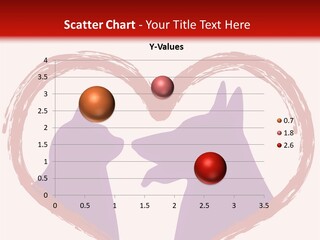 A Red And White Heart With Two Dogs In It PowerPoint Template