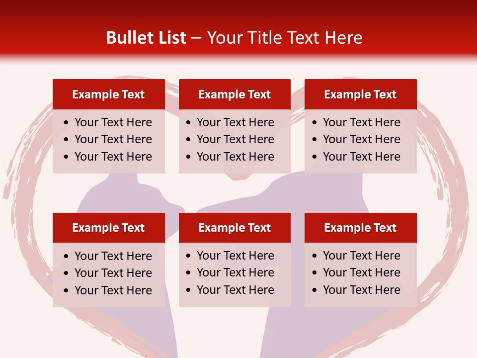 A Red And White Heart With Two Dogs In It PowerPoint Template