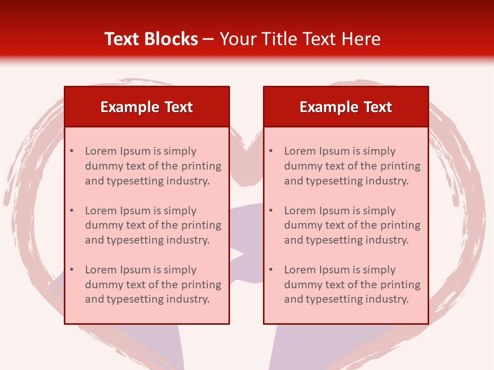 A Red And White Heart With Two Dogs In It PowerPoint Template