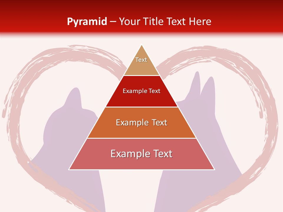 A Red And White Heart With Two Dogs In It PowerPoint Template