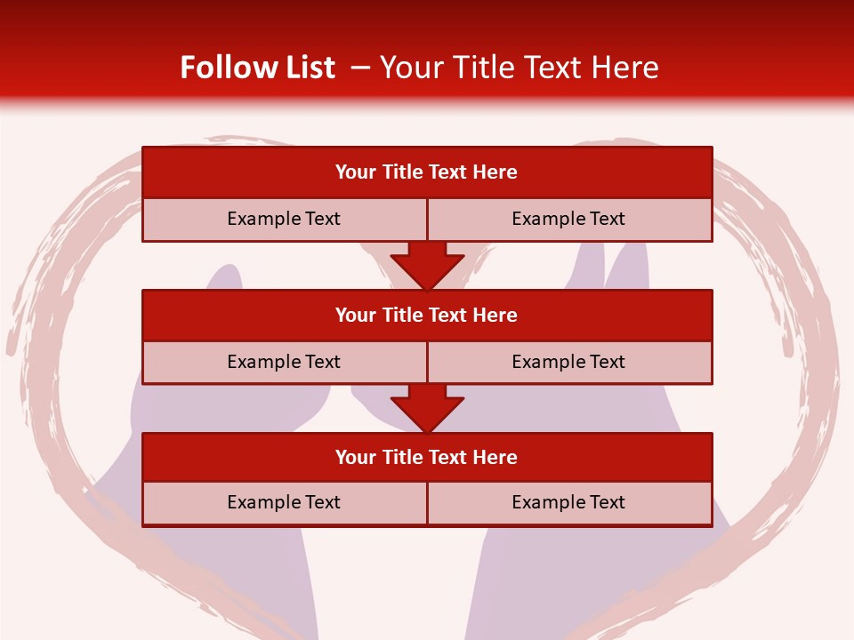 A Red And White Heart With Two Dogs In It PowerPoint Template