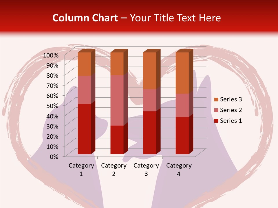A Red And White Heart With Two Dogs In It PowerPoint Template