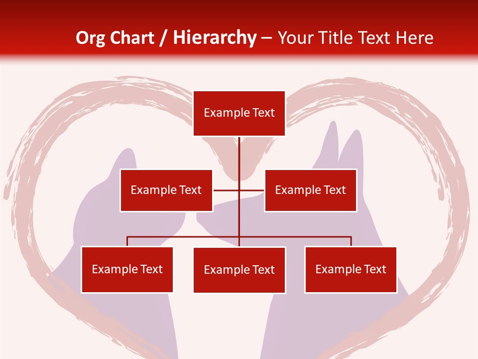 A Red And White Heart With Two Dogs In It PowerPoint Template