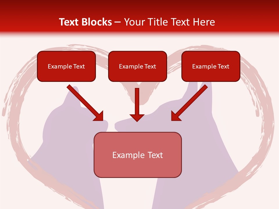 A Red And White Heart With Two Dogs In It PowerPoint Template