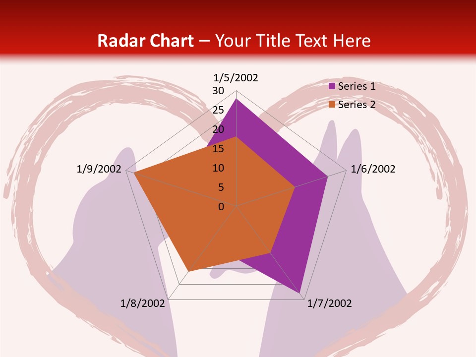 A Red And White Heart With Two Dogs In It PowerPoint Template