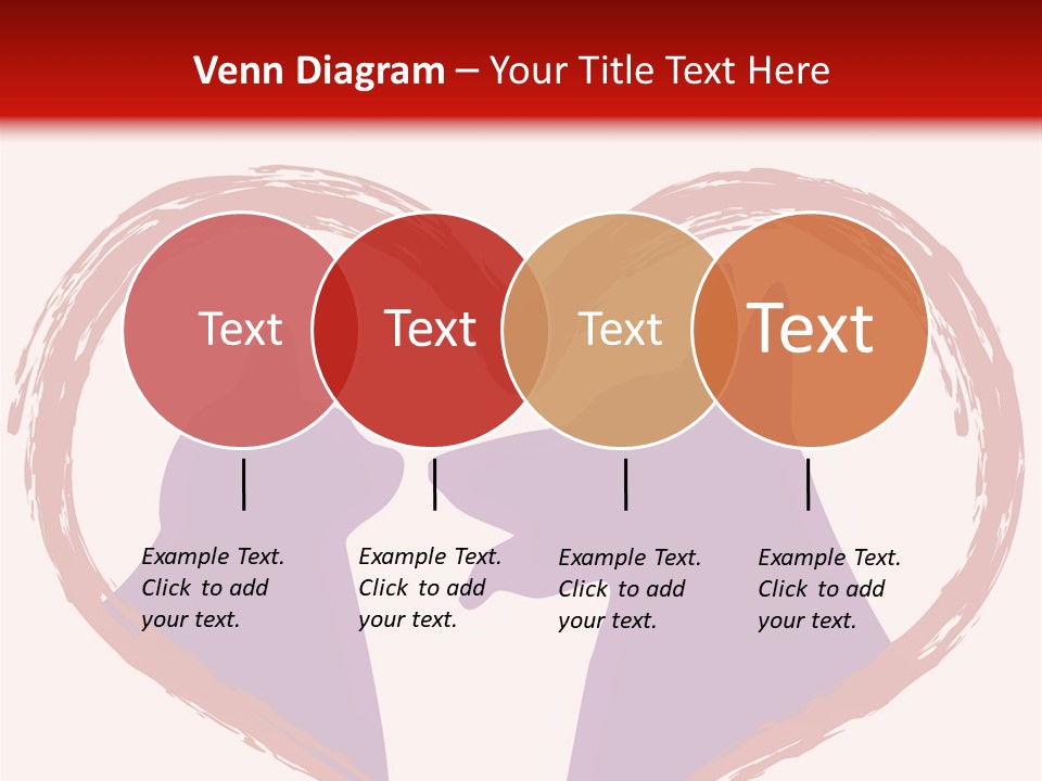 A Red And White Heart With Two Dogs In It PowerPoint Template