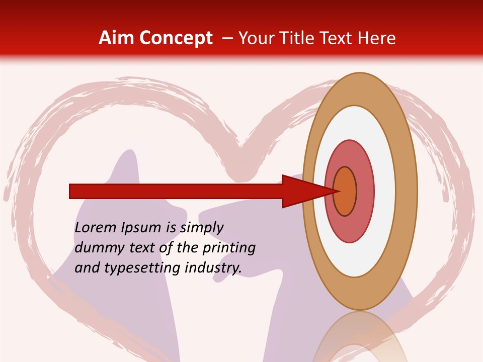 A Red And White Heart With Two Dogs In It PowerPoint Template