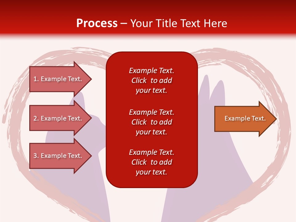 A Red And White Heart With Two Dogs In It PowerPoint Template