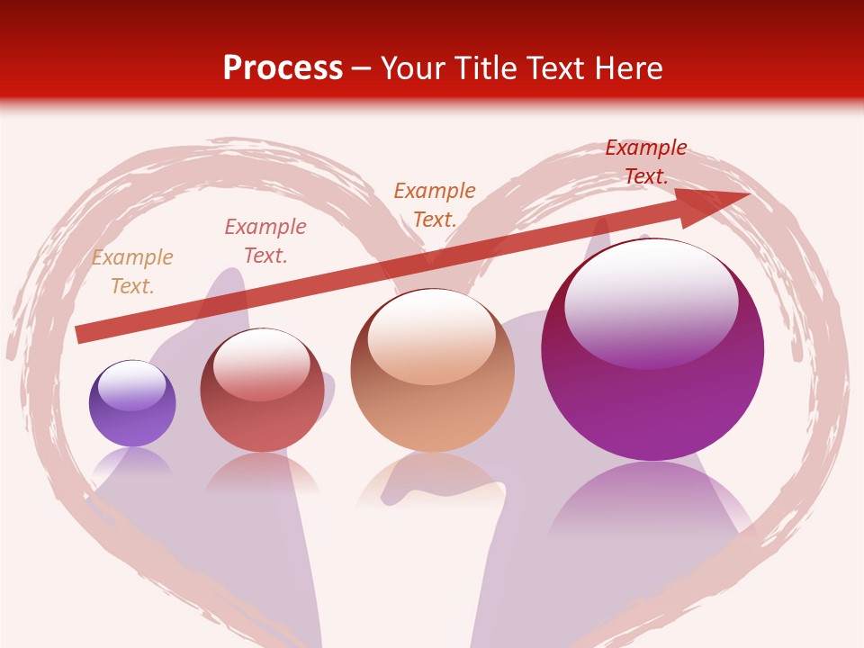 A Red And White Heart With Two Dogs In It PowerPoint Template