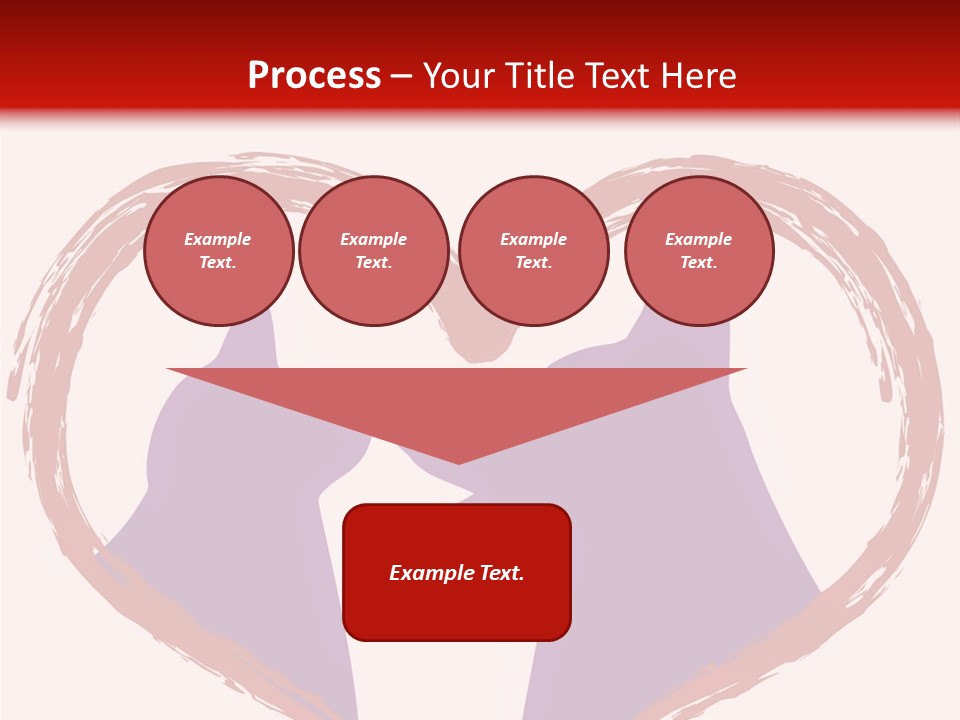 A Red And White Heart With Two Dogs In It PowerPoint Template