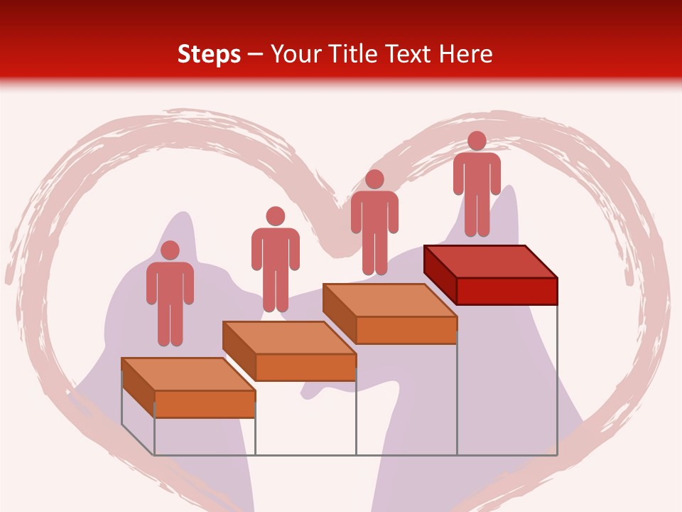 A Red And White Heart With Two Dogs In It PowerPoint Template