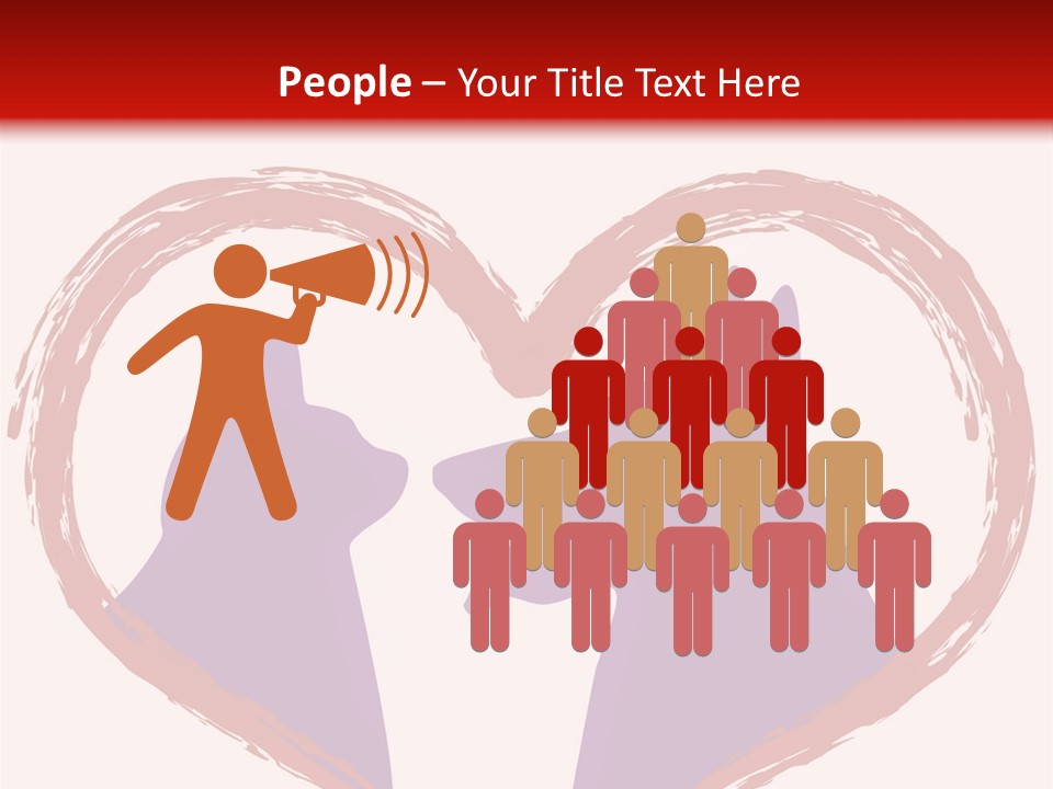 A Red And White Heart With Two Dogs In It PowerPoint Template