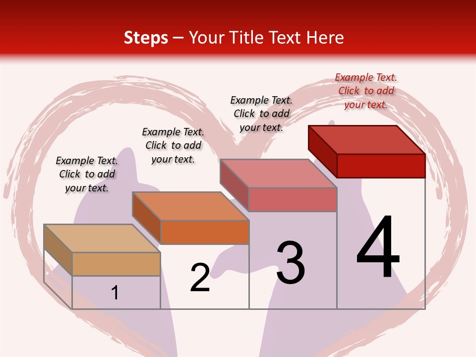 A Red And White Heart With Two Dogs In It PowerPoint Template