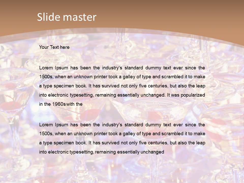 A Table Topped With Lots Of Wine Glasses PowerPoint Template