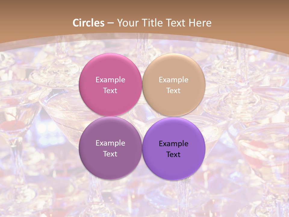 A Table Topped With Lots Of Wine Glasses PowerPoint Template