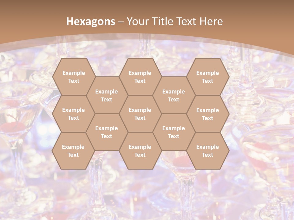A Table Topped With Lots Of Wine Glasses PowerPoint Template