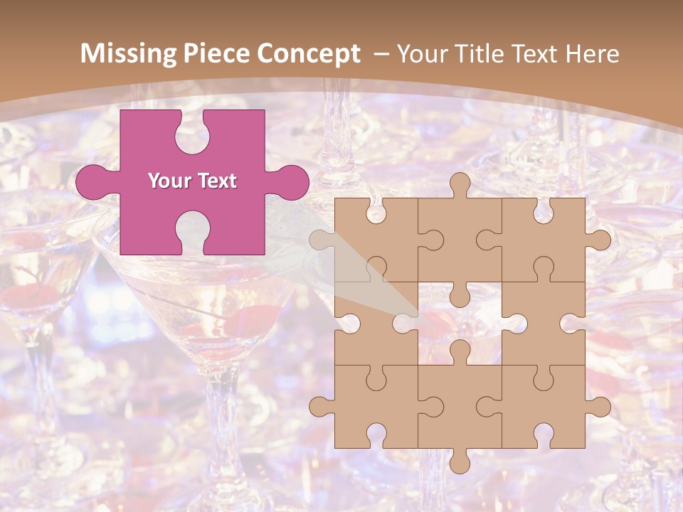 A Table Topped With Lots Of Wine Glasses PowerPoint Template