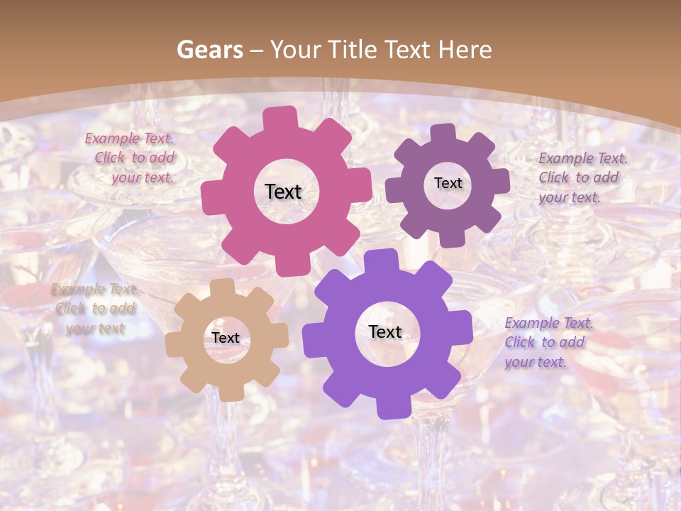 A Table Topped With Lots Of Wine Glasses PowerPoint Template