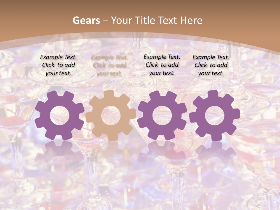 A Table Topped With Lots Of Wine Glasses PowerPoint Template