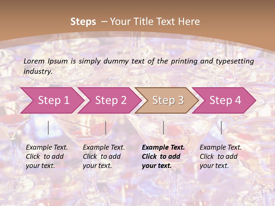 A Table Topped With Lots Of Wine Glasses PowerPoint Template