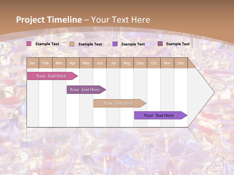 A Table Topped With Lots Of Wine Glasses PowerPoint Template