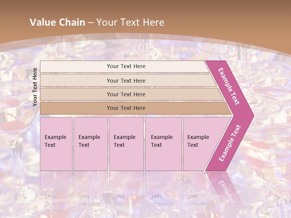 A Table Topped With Lots Of Wine Glasses PowerPoint Template