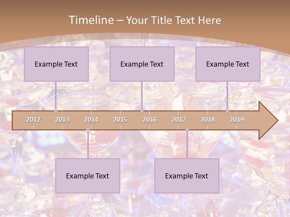 A Table Topped With Lots Of Wine Glasses PowerPoint Template