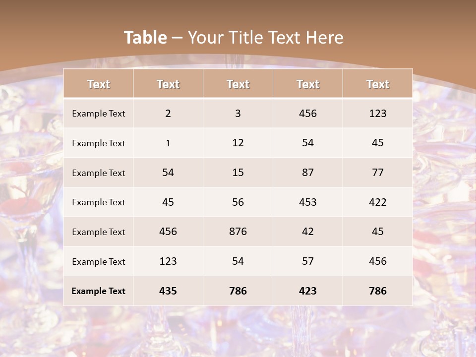 A Table Topped With Lots Of Wine Glasses PowerPoint Template