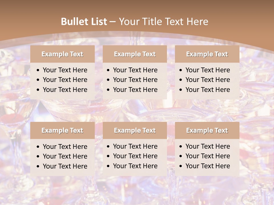A Table Topped With Lots Of Wine Glasses PowerPoint Template