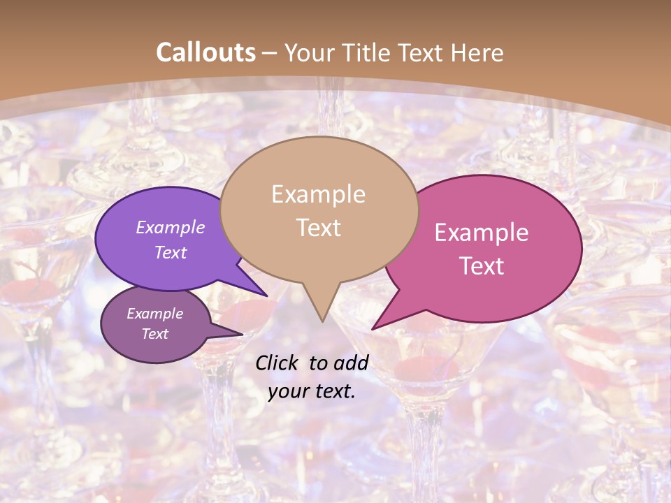 A Table Topped With Lots Of Wine Glasses PowerPoint Template