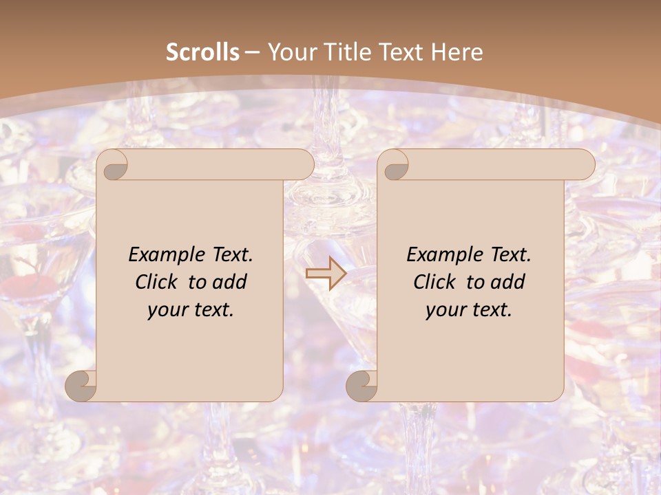 A Table Topped With Lots Of Wine Glasses PowerPoint Template
