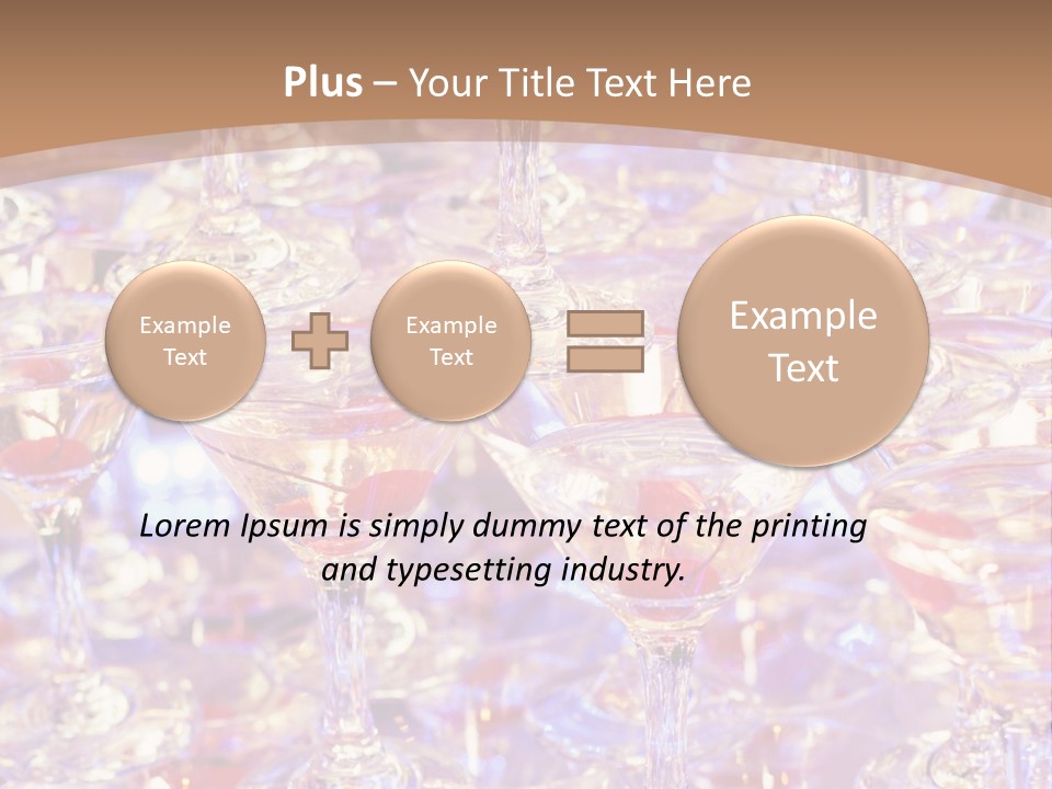 A Table Topped With Lots Of Wine Glasses PowerPoint Template
