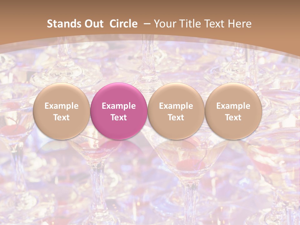 A Table Topped With Lots Of Wine Glasses PowerPoint Template