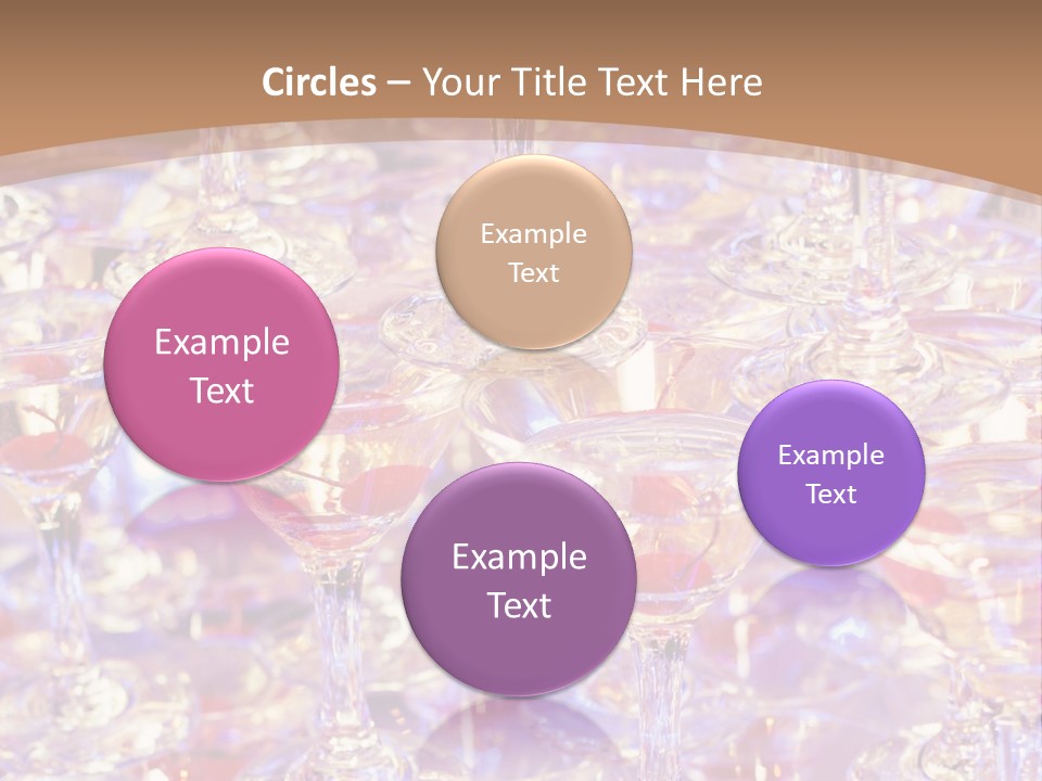 A Table Topped With Lots Of Wine Glasses PowerPoint Template